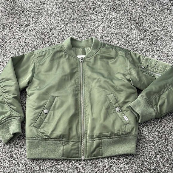 abercrombie kids Other - GUC Abercrombie Kids Green Bomber Jacket Size 7/8